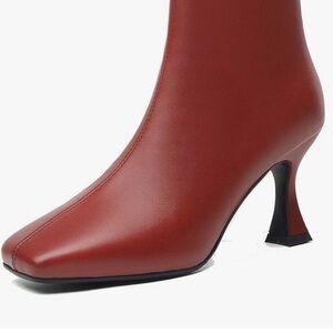 Angel Alarcon Red Ankle Boots, size 38, NIB